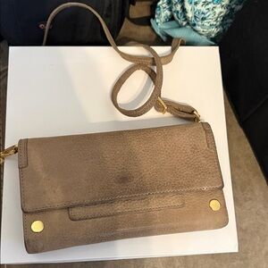 Hammitt Taupe Leather Crossbody Bag